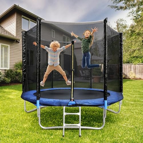 Oryxearth trampolino da giardino con rete di sicurezza TÜV GS e scala