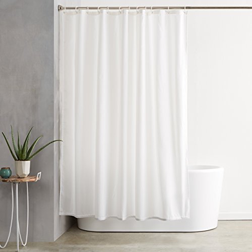 Amazon Basics tenda da doccia tessuto resistente acqua e muffa con occhielli e ganci