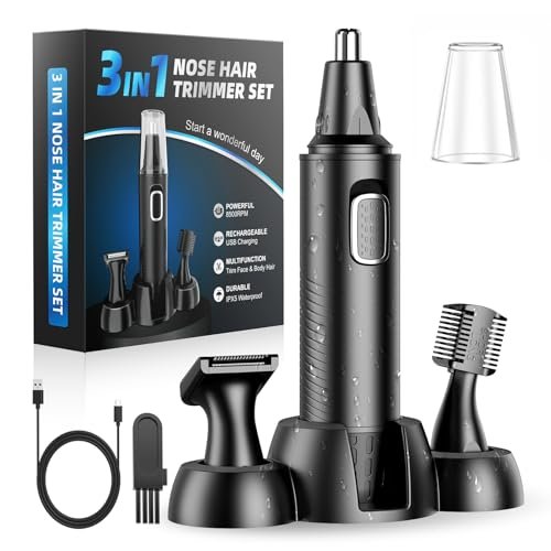 FUNHEE tagliapeli naso orecchie sopracciglia 3-in-1 ricaricabile USB