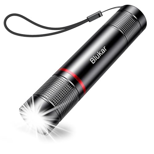 Blukar torcia LED super luminosa ricaricabile zoom