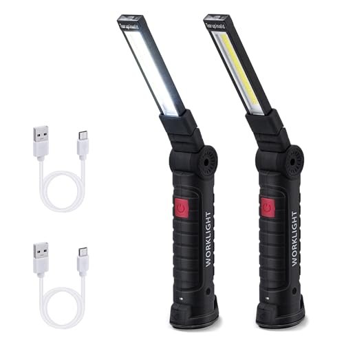 Tolesum set 2 torce magnetiche ricaricabili LED