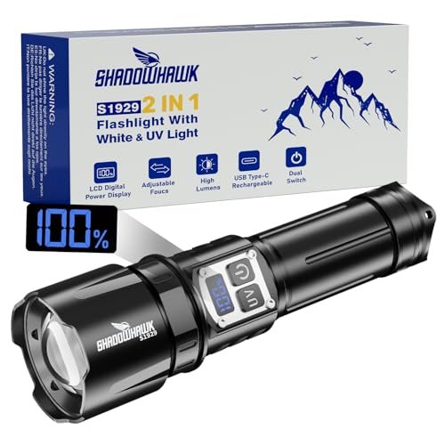Shadowhawk torcia LED potente 10000 lumen ricaricabile