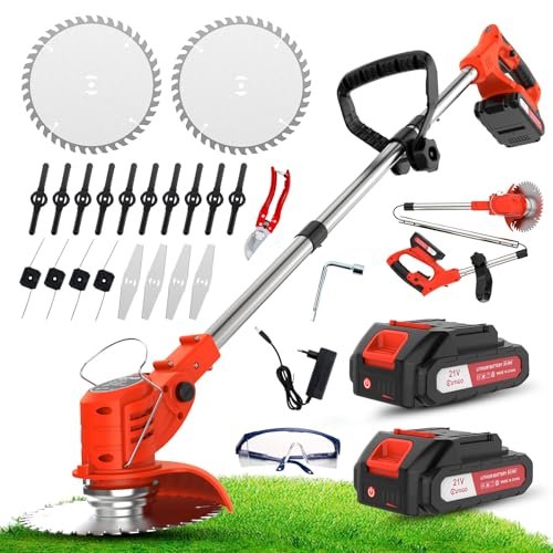 OUTIGO tosaerba a batteria 21V con due batterie e carrello