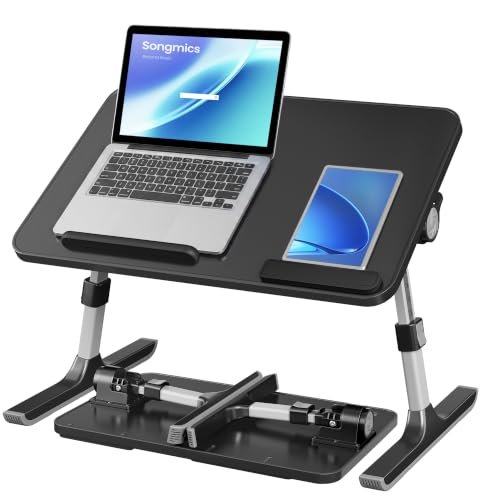 SONGMICS tavolino da letto per laptop regolabile in 6 altezze