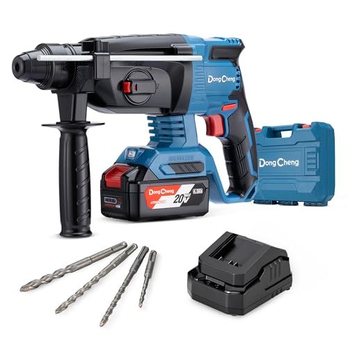 DongCheng martello perforatore a batteria 20V con 4 punte SDS plus