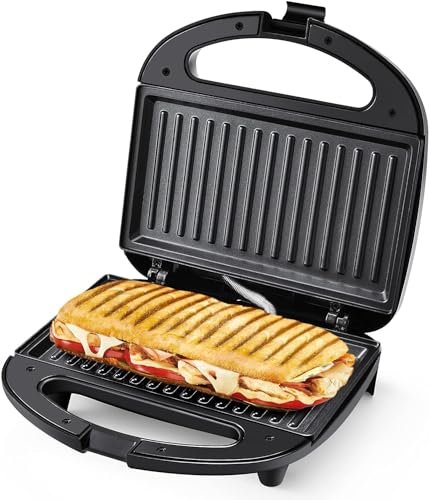 YASHE tostapane piastra per toast 750W griglia elettrica e sandwich antiaderente