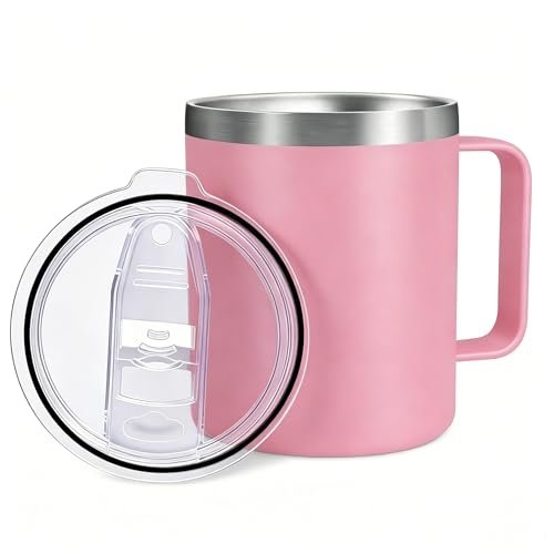 tazza termica 360 ml inox con manico e coperchio