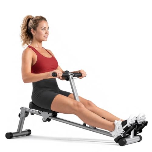 Sunny Health & Fitness vogatore idraulico compatto 12 resistenze per casa