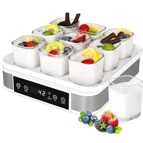 Clevich yogurtiera elettrica macchina per yogurt argento premium 40W