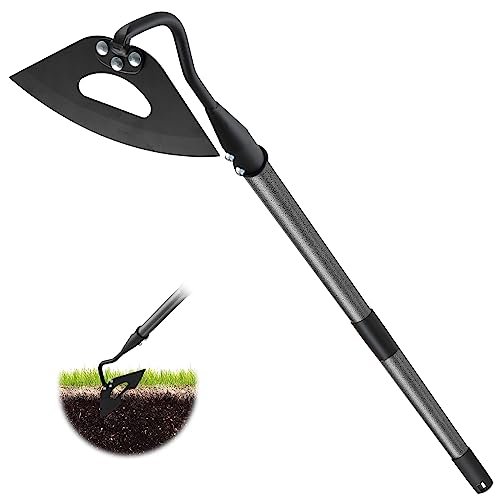 DAKEPOLE zappa da giardino manico 140 cm zappa cava temprata per diserbo allentamento