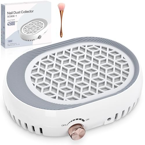 Aspiratore per unghie AMIPOW Aspiratore Unghie Professionale Aspiratore Unghie mit Filter Aspirapolvere regolabile per unghie artificiali in acrilico Manicure Pedicure.