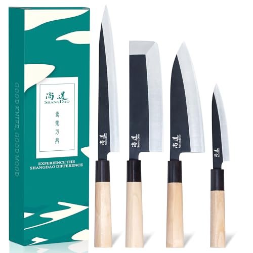 SHANGDAO Set nakiri-yanagiba-deba-utility per sushi