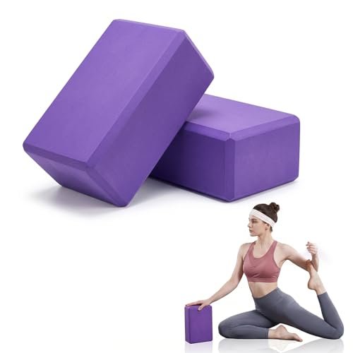 Carehabi Carehabi 2 Pezzi Mattoncini Yoga 23×15×7.6cm Blocchi Yoga in Schiuma Eva per pilates Esercizi Stretching: immagine prodotto blocco yoga
