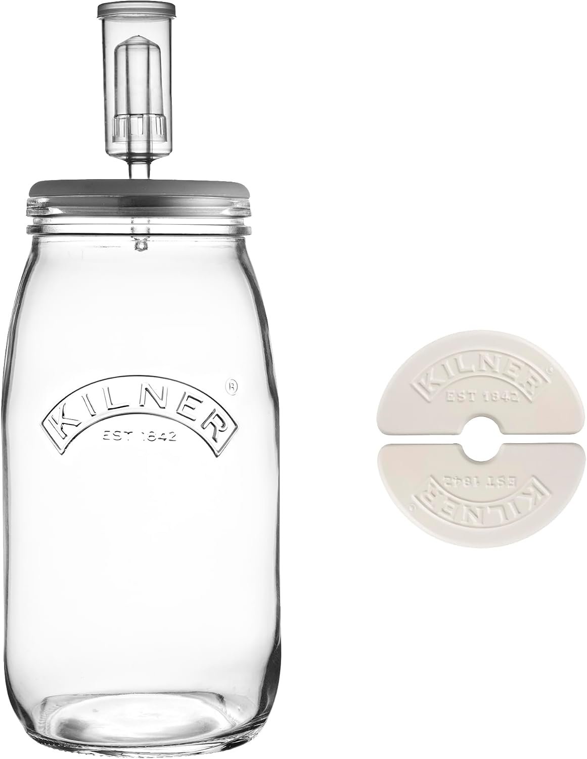 Kilner, Set di fermentazione per crauti/Kimchi/sottaceti, Trasparente