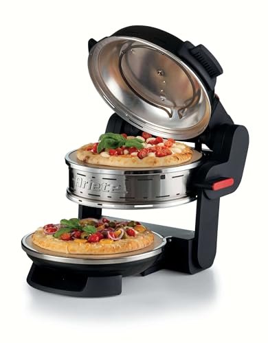 Ariete Ariete Forno Pizza Doppio 927, Forno per Pizza con 5 Livelli di Cottura, 2 Piastre Refrattarie Antia