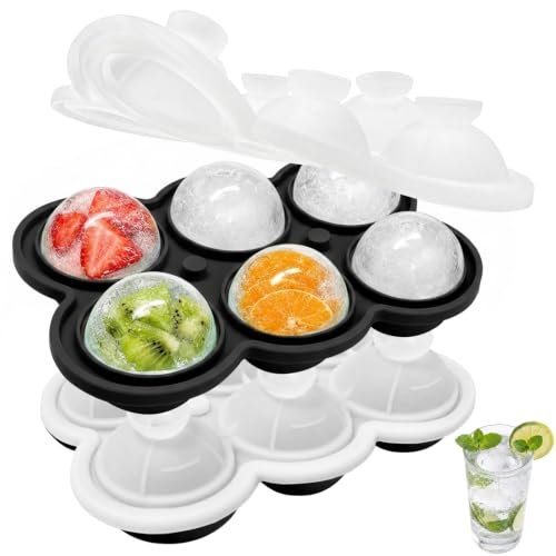 CAIXIANGYU set due stampi ghiaccio silicone con coperchio