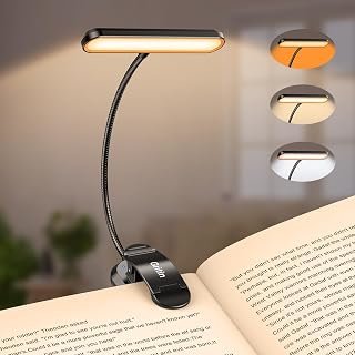 Gritin Luce per Lettura Libri a Letto Ricaricabile, 19 LED con Clip