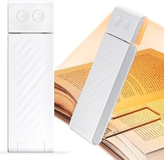 Yuinzin Lampada da Lettura a Letto con Clip per Libri - Asta Regolabile, Testa Girevole 320°, 5 Luminosità + Dimmerabile, ...