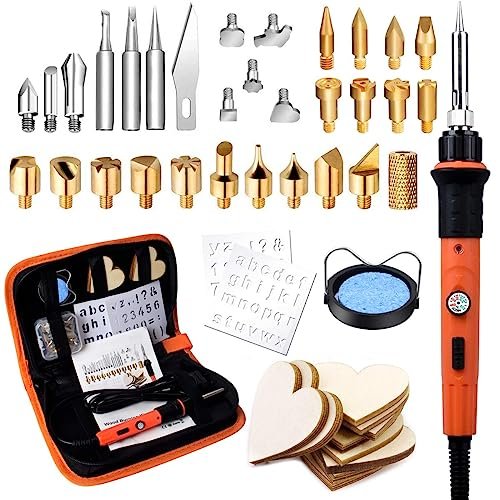 Preciva kit pirografia per decorare il legno, immagine reale del prodotto