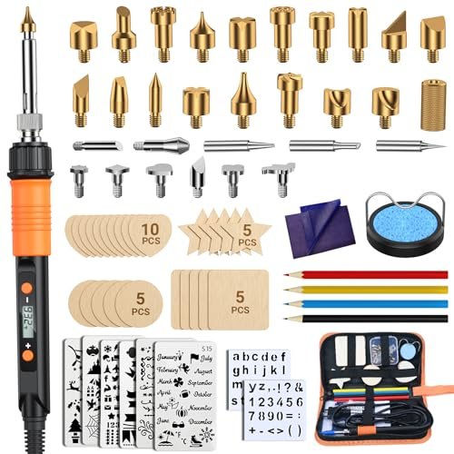 Preciva kit pirografia per decorare il legno, immagine reale del prodotto