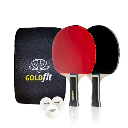 Racchetta ping pong con 2 racchette da ping pong professionale, ideale per principianti e professionisti, completo di 3 palline, per gioco all'aperto e competizioni, con protezione pratica