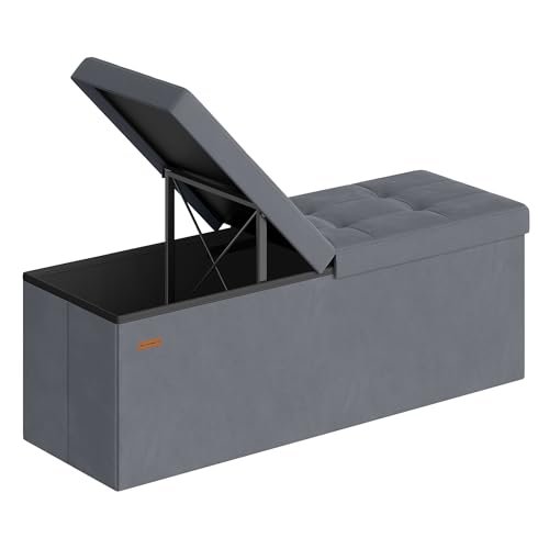 SONGMICS pouf pieghevole cassapanca 38 x 110 x 38 coperchio