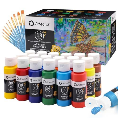 Artecho kit per pittura acrilica, immagine reale del prodotto