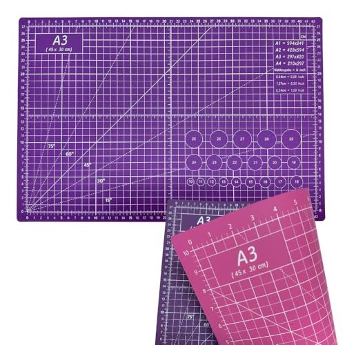 Snadi A3 rosa e lilla tappetino da taglio autorigenerante