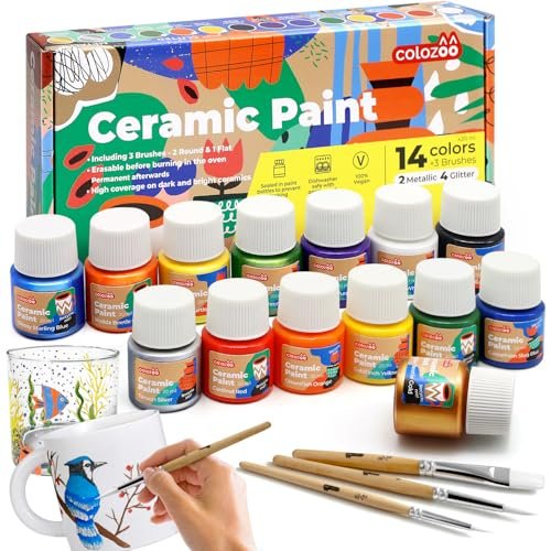 colozoo kit per pittura su vetro, immagine reale del prodotto