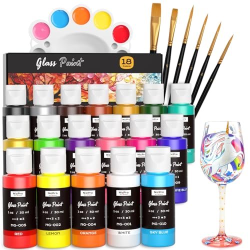 Nicpro kit per pittura su vetro, immagine reale del prodotto