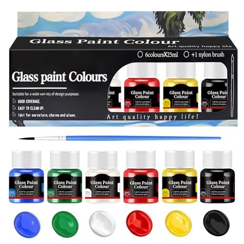 Allony kit per pittura su vetro, immagine reale del prodotto