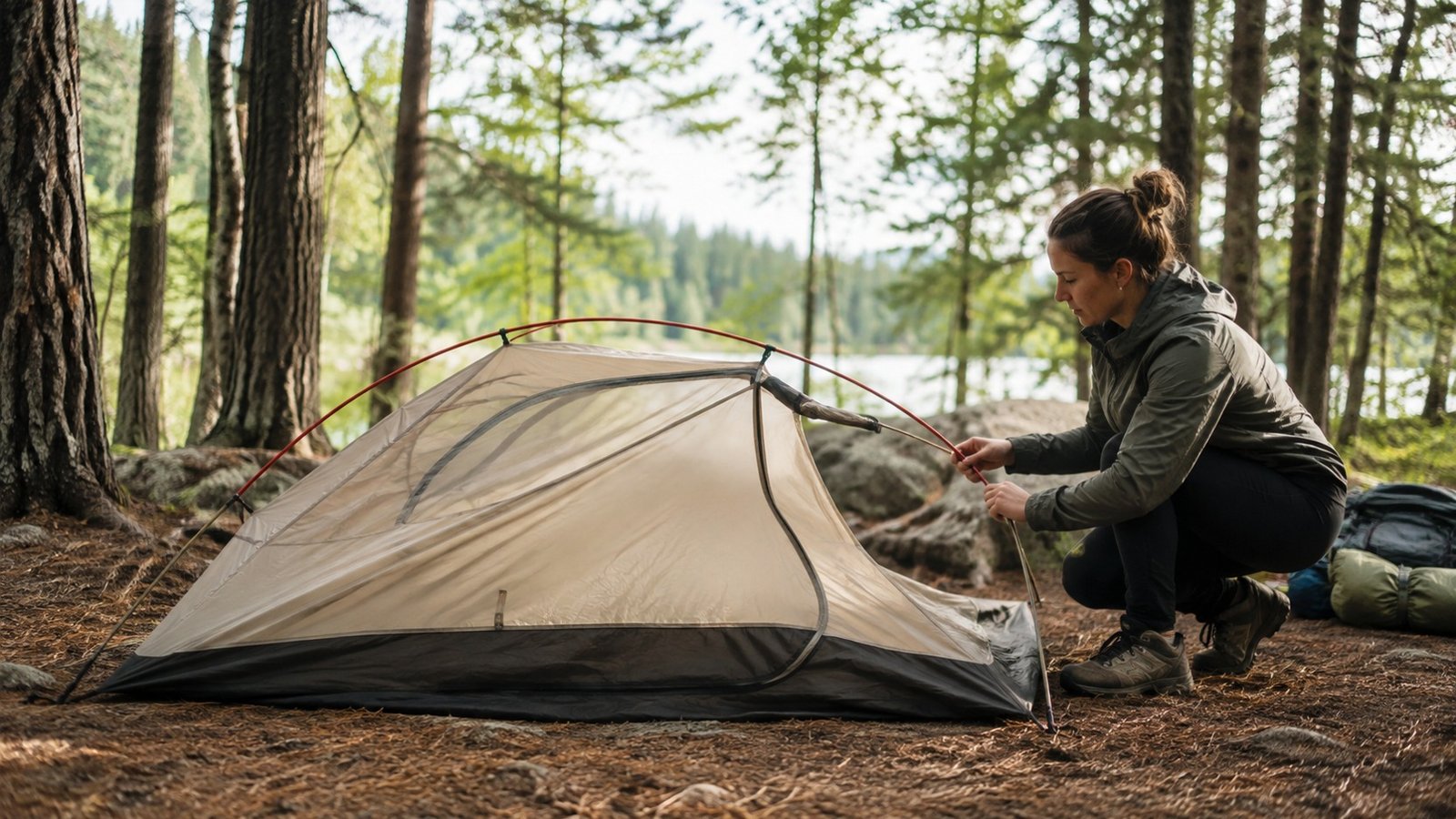 tenda da trekking per due persone con abside
